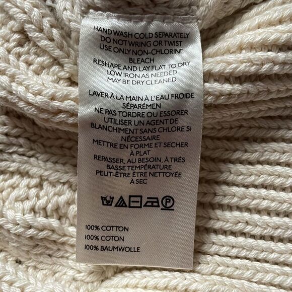 Anthropologie NWT Ivory Cable Knit Sweater - Picture 4 of 6